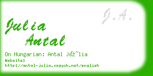 julia antal business card